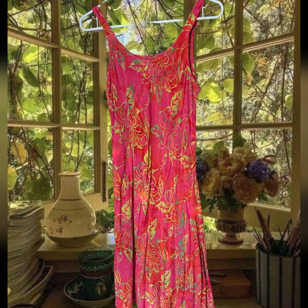 90s Tie Dye Hawaiian Dress